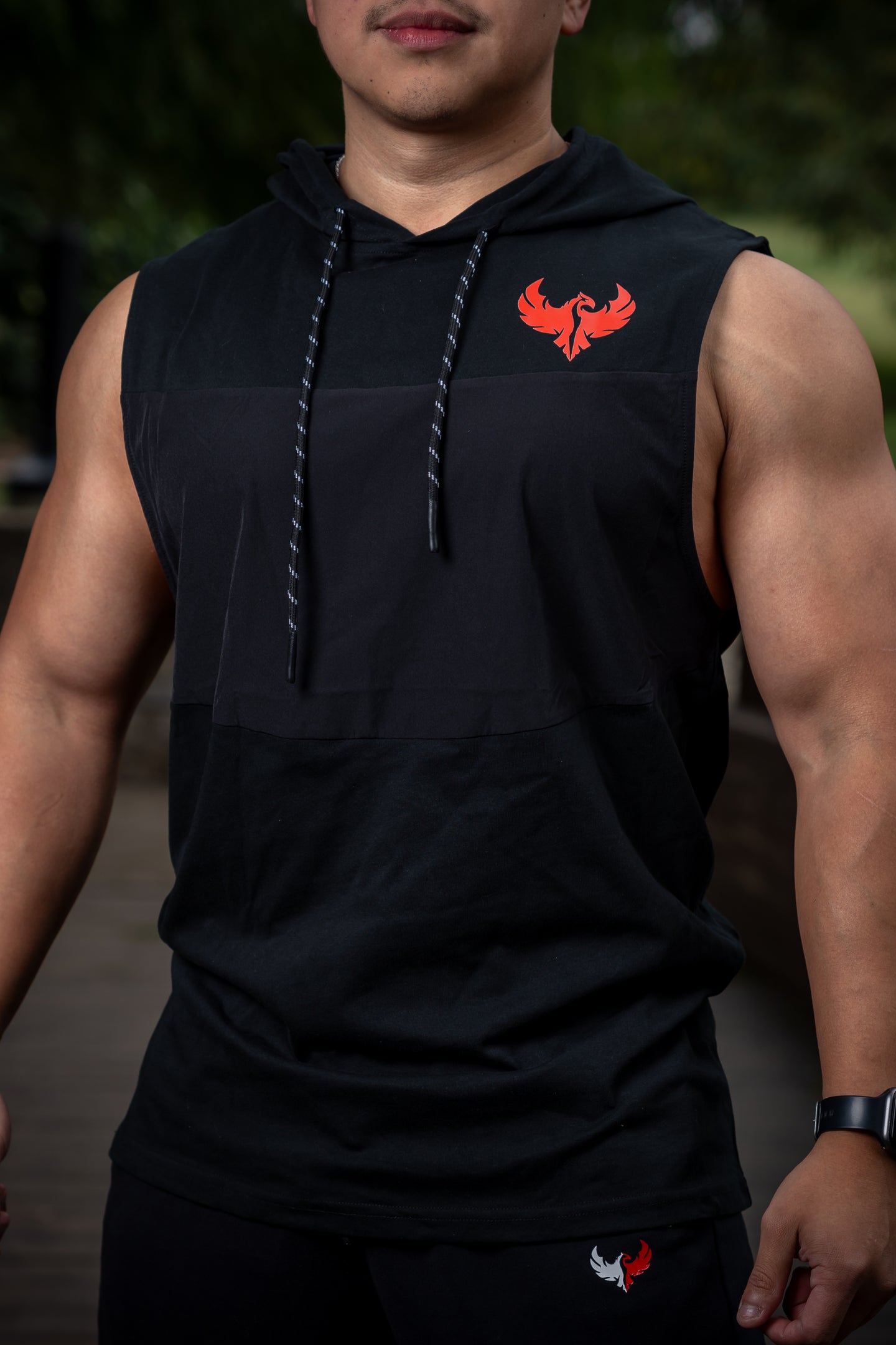 THERMIC SLEEVELESS HOODIE (Black)